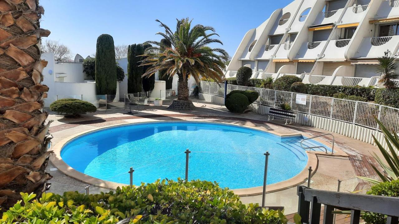 Ancre Bleue***, 1Ere Ligne Plage, Piscine, Clim. La Grande Motte Exteriör bild
